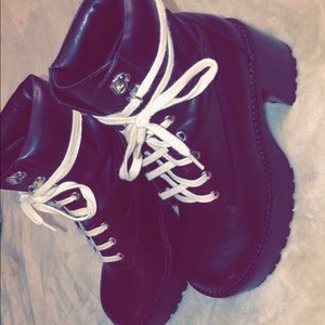 Dolls Kill Black Platform Boots